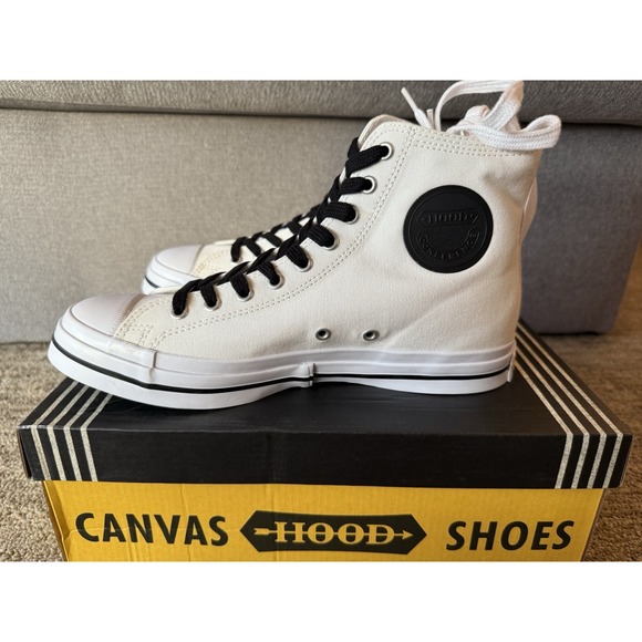 New‎ Hoods Conference 55 HC  White High Tops Mens 8  Women 10 White & Black - Picture 3 of 8